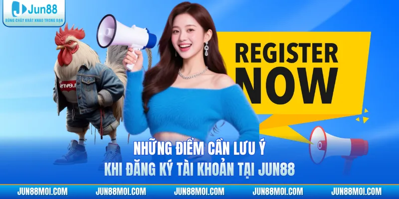 Những điểm cần lưu ý khi đăng ký tài khoản tại JUN88